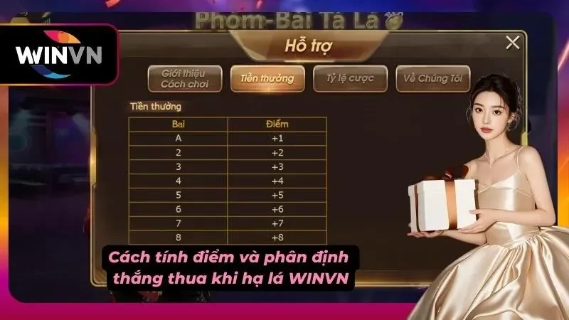 Cách tính điểm từng lá trong một ván đấu thực tế